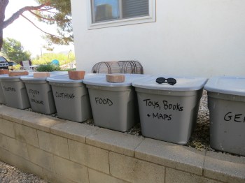 Hiker Boxes at legendary Trail Angels' ... The Saufleys.